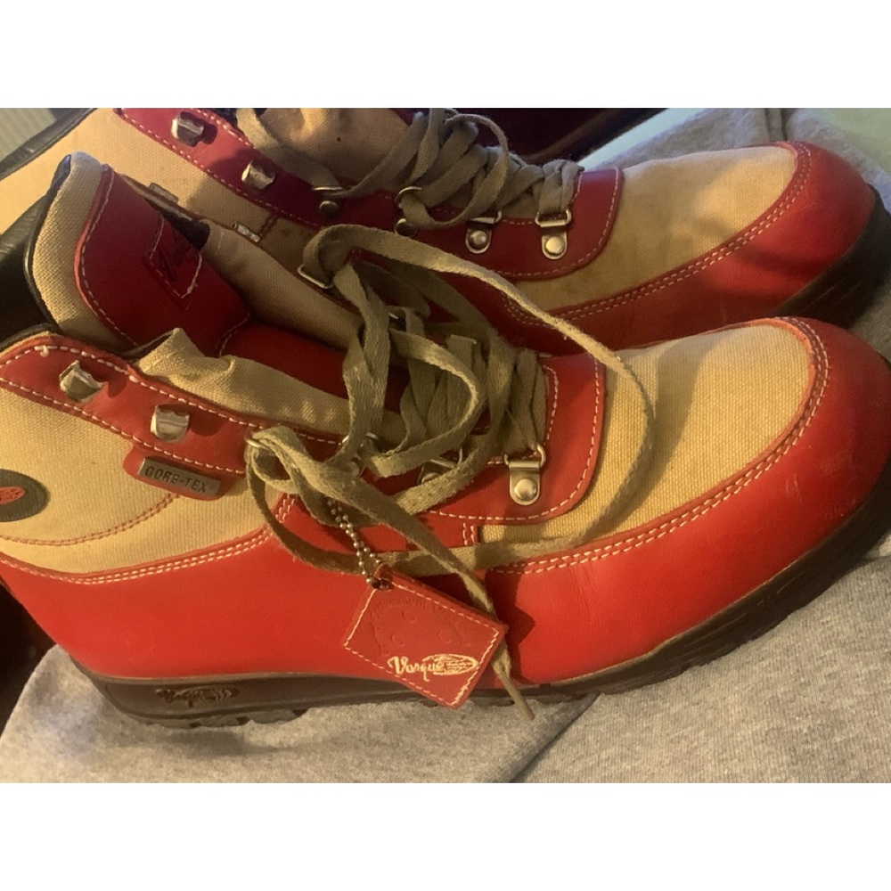 VASQUE boots, size 13, Red/Brown/Black